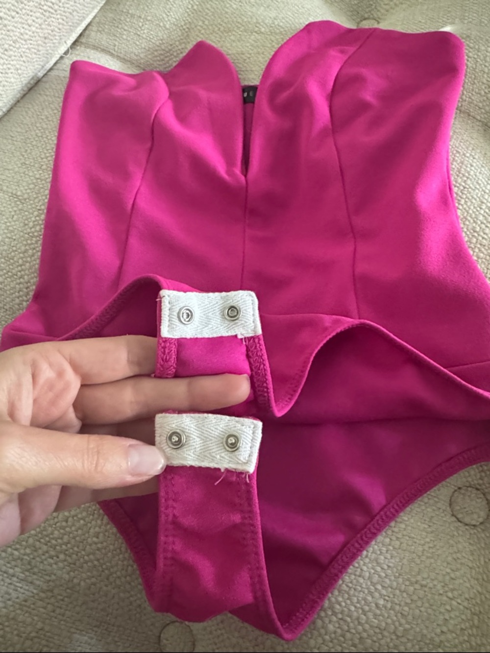 Brand new magenta rose pink strapless body suit - Picture 6 of 8